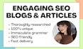 write SEO blog posts, articles or web content