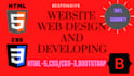 build responsive HTML, CSS and javascript websites