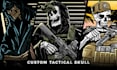 design custom tactical skull artwork with military gear