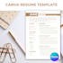 design custom resume CV design using canva