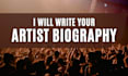 write a professional artist, band, or personal biography