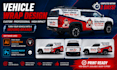do vehicle wrap design, car wrap design, van wrap design, trailer or truck wrap