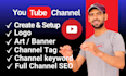 create, set up, and optimize your youtube channel with logo and banner