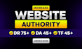 increase domain rating dr domain authority da trust flow tf seo link backlinks