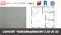 convert jpegs,pdf,sketch,bluprints to autocad, revit,sketchup drawings