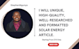 write an article on wind, renewable green and solar energy