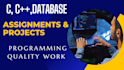 do any project and assignment on c, cpp and database