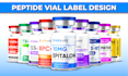 do professional product label design, peptide label, vial label design