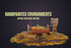 create stylized 3d game environments, handpainted game art