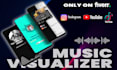 create unique music promo audio visualizer or audio spectrum