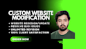 do custom website modification redesign