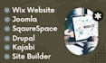 develop website using wix, sqaurespace, drupal, joomla, kajabi, site builder