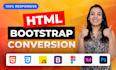 do figma to html css, psd to html, xd to html bootstrap