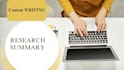 do content writing, research, and summaries
