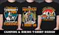 do stunning camping, hiking t shirt designs for outdoor enthusiasts