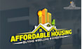 design modern real estate and construction logo