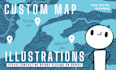 custom illustrate you a simple navigation map by hand