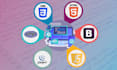 write custom HTML, CSS, bootstrap, javascript, jquery, ajax and PHP laravel code