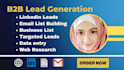 do b2b lead generation, linkedin lead, and web research