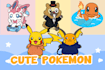 draw cute pokemon sticker and kawaii chibi characters