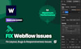 fix webflow issues, bugs, and layout problems