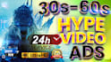 create 30 seconds impressive hype short video ads