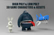 design 3d character and cartoon model in blender
