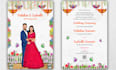 design caricature wedding invitation in 48 hour