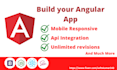 do angular API integration and angular material UI and responsive web design