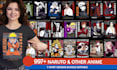 997 naruto and other popular anime tshirt design bundle