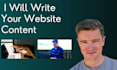 write your website content