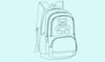 design technical concept for backpack, handbag, purse,duffle