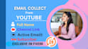compile a list of email addresses for youtube influencer