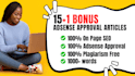 write 5 and 1 bonus adsense approval articles with SEO