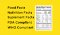 create fda, cfia, eu, fsanz compliant nutrition facts label
