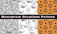 create monogram seamless pattern from your logo