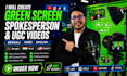 create bengali, hindi, and english green screen spokesperson and ugc content