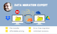 migrate data from google drive, dropbox, onedrive, and more
