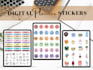 create digital stickers for digital planner and journal  for your etsy shop