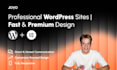 create a professional wordpress website with custom design