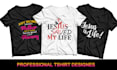 trendy custom typography tshirt design and vintage graphic tshirt design