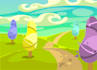 draw vector fabulous, fantasy landscape