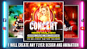 create animated motion graphics flyer for event, party, product or any