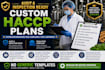 create haccp and food safety plans for audit or inspection
