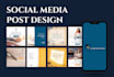 design unique and professional social media posts