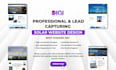 create a professional lead capturing solar website, solar landing page