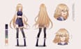 draw character design sheet in anime style