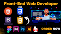 be your front end web developer, HTML, CSS, bootstrap, js