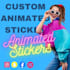 create custom animated stickers with transparent background