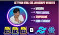 be your front end web developer in html css javascript